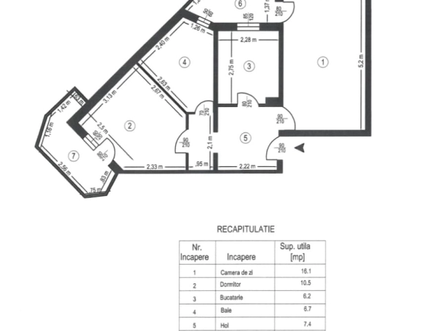 Apartament 2 camere - Centru